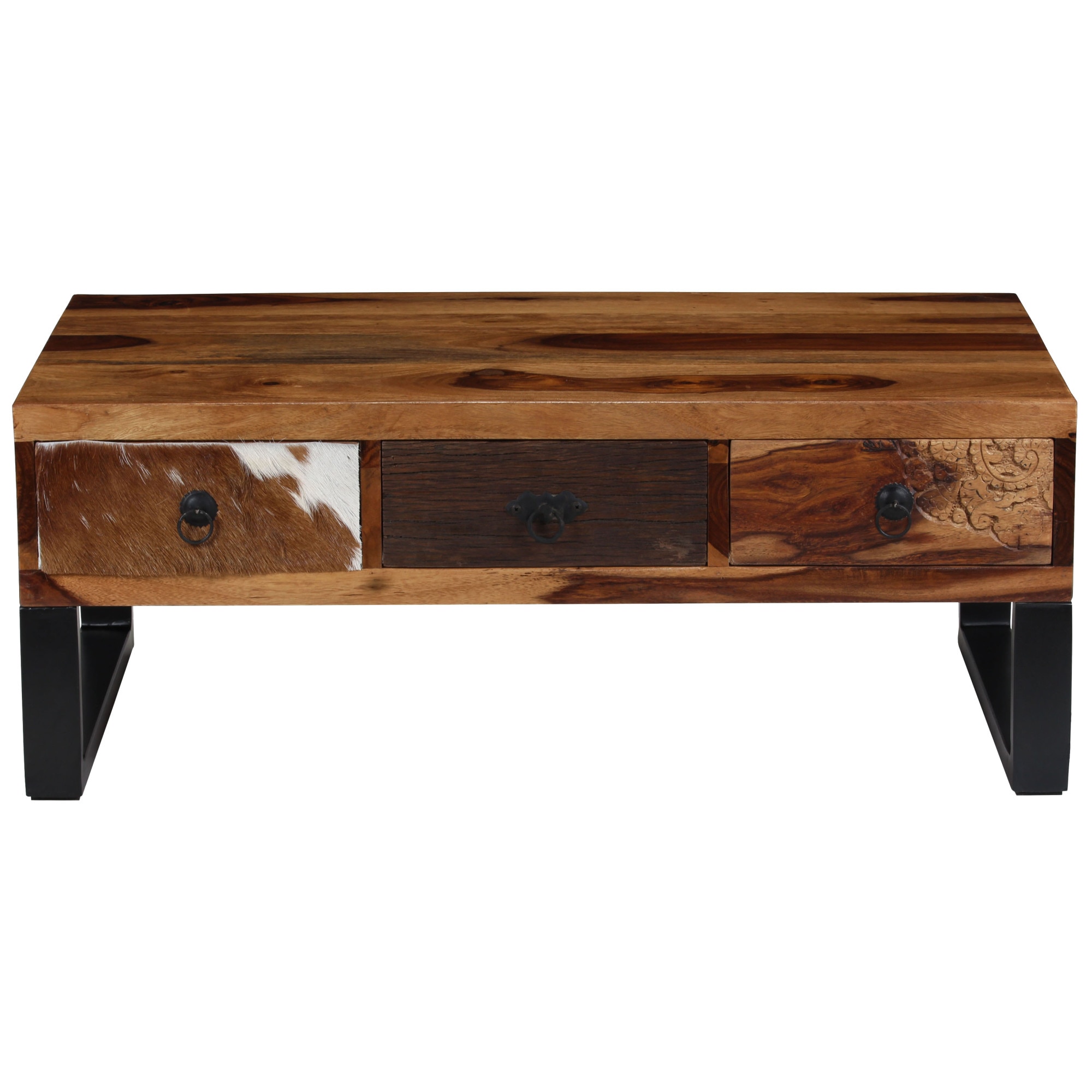 Masuta de cafea din lemn masiv de palisandru, vidaXL, Maro, 90 x 50 x 35 cm