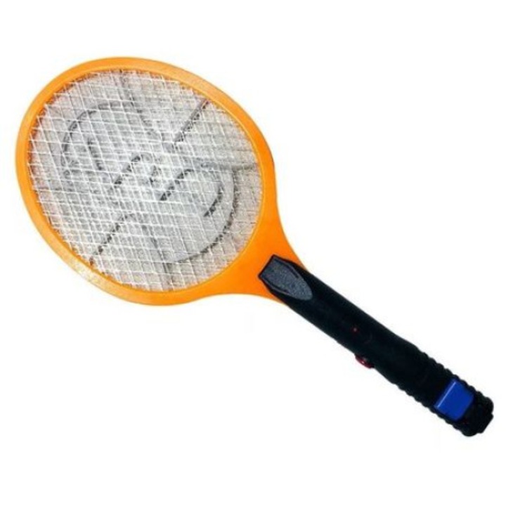 Paleta Electrica Anti-insecte, incarcare Rapida la priza,51 cm BTG-789 Negru-Portocaliu