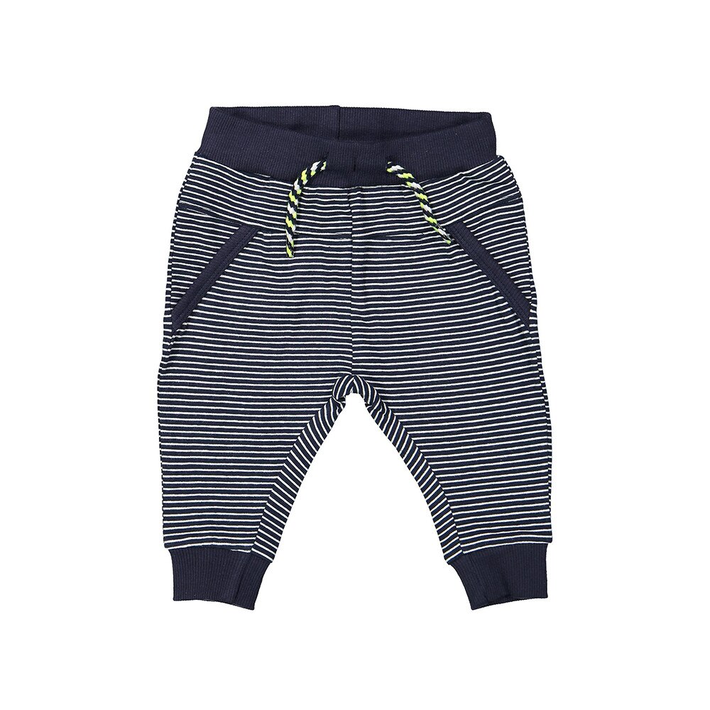 Pantaloni bebe, Dirkje, cu buzunare, bleumarin&alb, Bleumarin/Alb