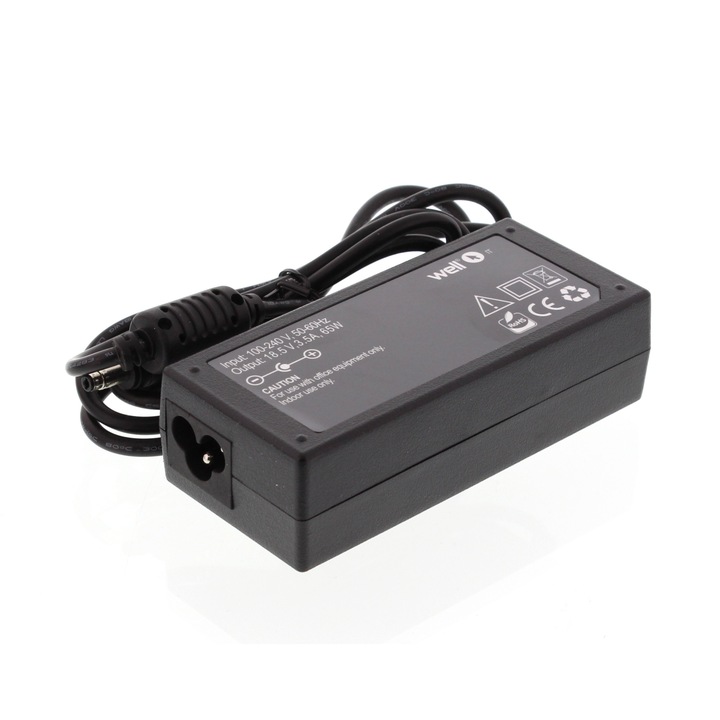Well Tápegység, HP Laptophoz, 18.5V, 3.50A, 65W, 4,8x1,7BT