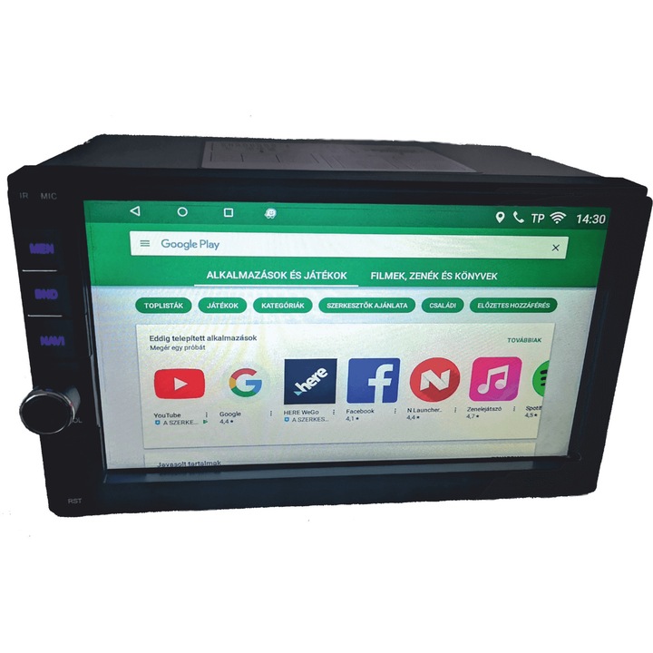 4 magos 2 DIN GPS Android 10 magyar menüs autórádió, Wifi, Bluetooth