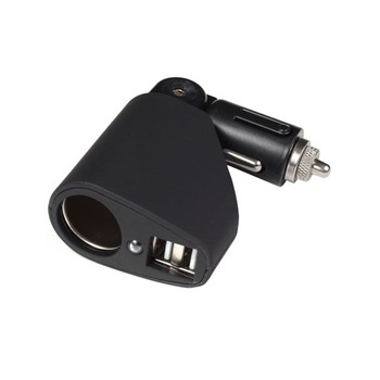 Priza auto Olesson 1351, 1 x priza, 2 x USB, Negru Priza auto Olesson 1351, 1 x priza, 2 x USB, Negru