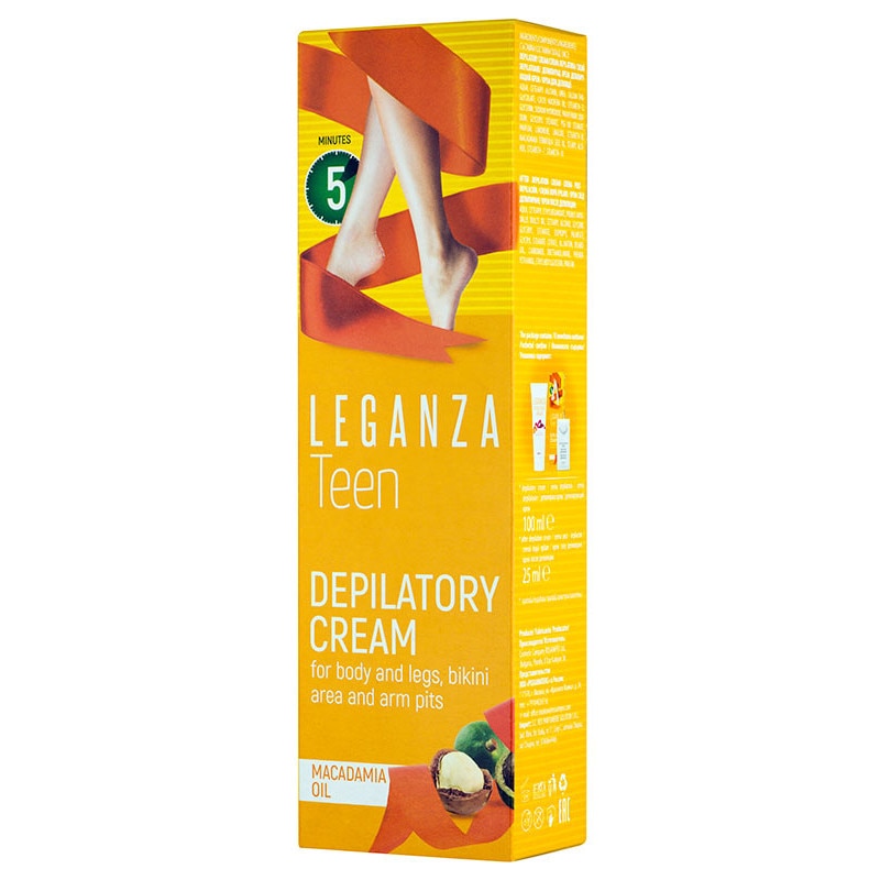Crema Epilatoare cu Ulei de Macadamia 5 Minutes Leganza Teen