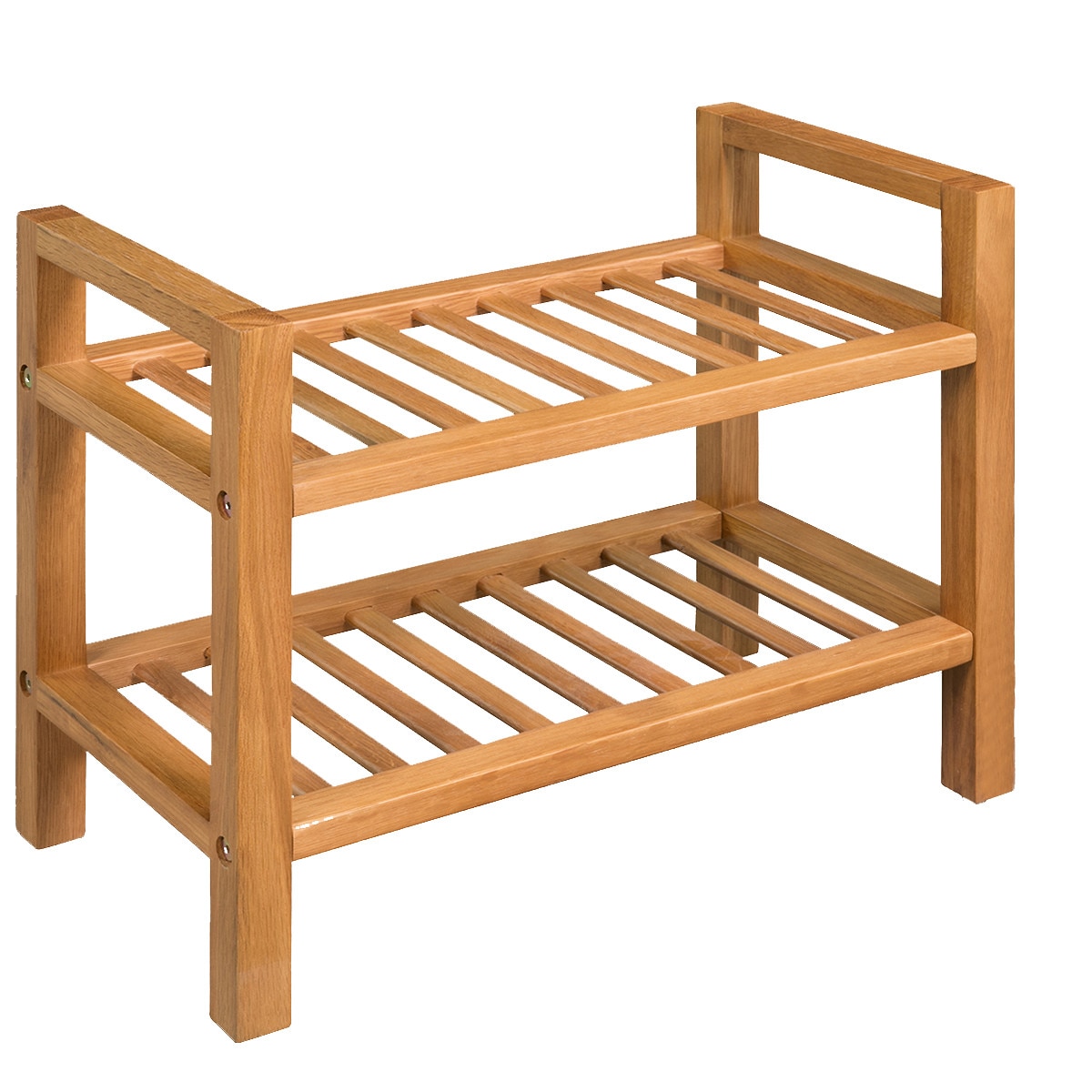 Pantofar vidaXL cu 2 rafturi 49,5 x 27 x 40 cm , Maro