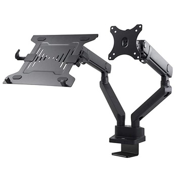 Suport dublu pentru monitor si laptop , Maclean , MC/813 17/32'' vesa 100x100 8 kg , negru Suport dublu pentru monitor si laptop , Maclean , MC/813 17/32'' vesa 100x100 8 kg , negru