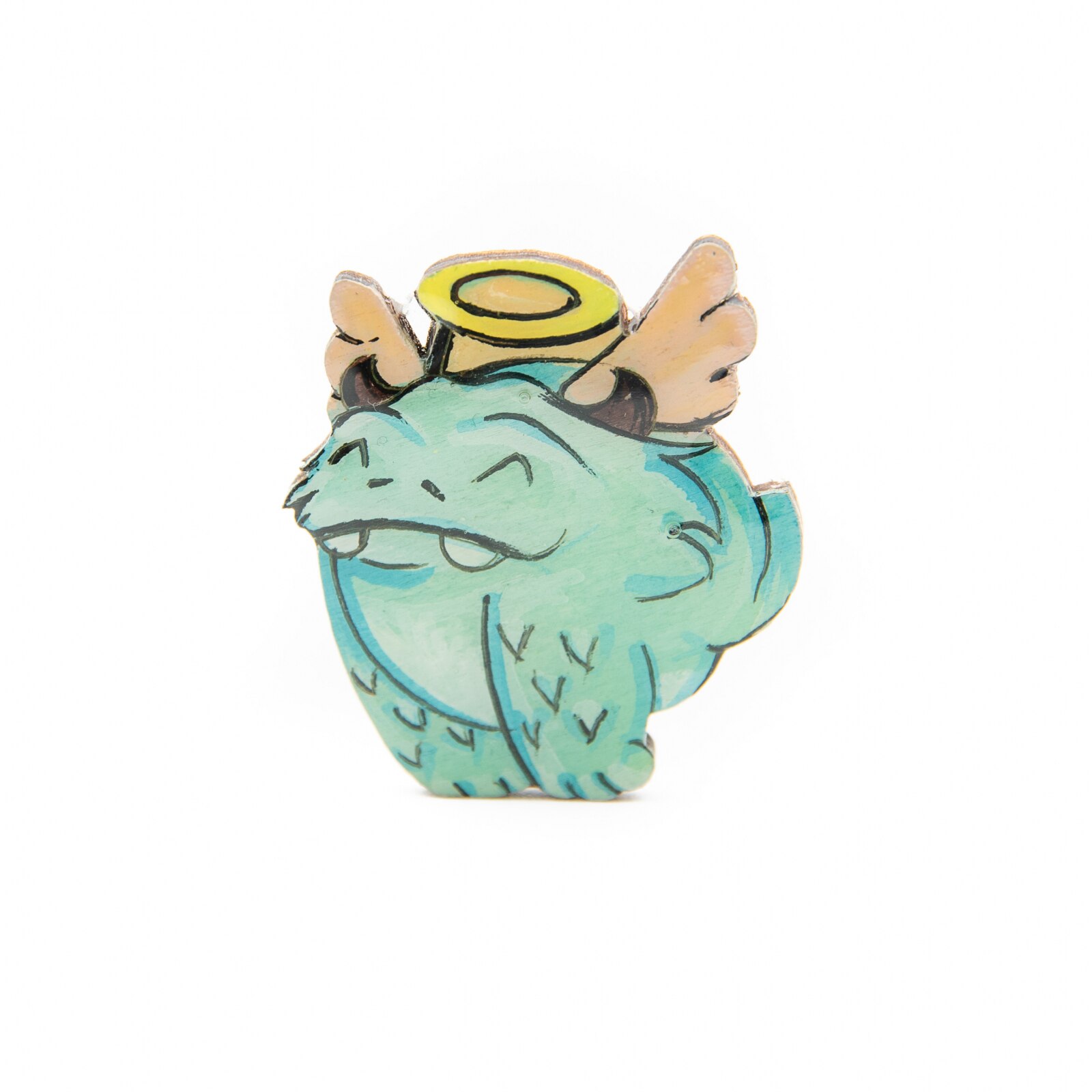 Brosa Lemn ANGEL MONSTER 494, 40mm, Verde