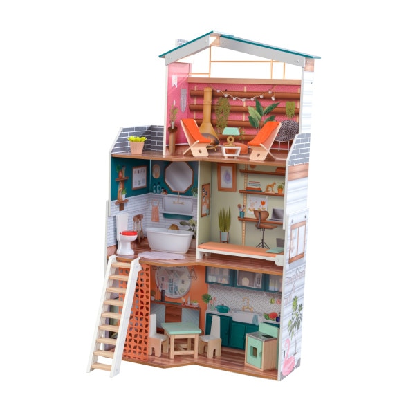 Casuta pentru papusi Marlow Dollhouse with EZ Kraft™ Assembly Kidkraft