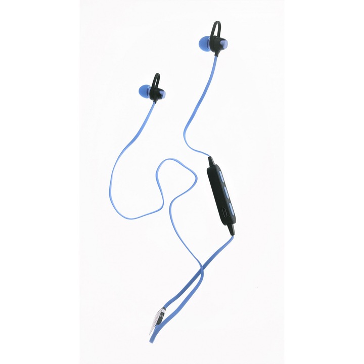 Casca Platinet Bluetooth sport cu microfon, PM1065, albastra Albastru