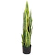 Изкуствено растение сансевиера със саксия vidaXL, Пластмаса, 90 см, Зелен