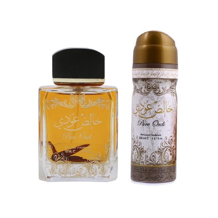 Lattafa Pure Oudi Lattafa arab illat, parfümös vízkészlet 100 ml, uniszex