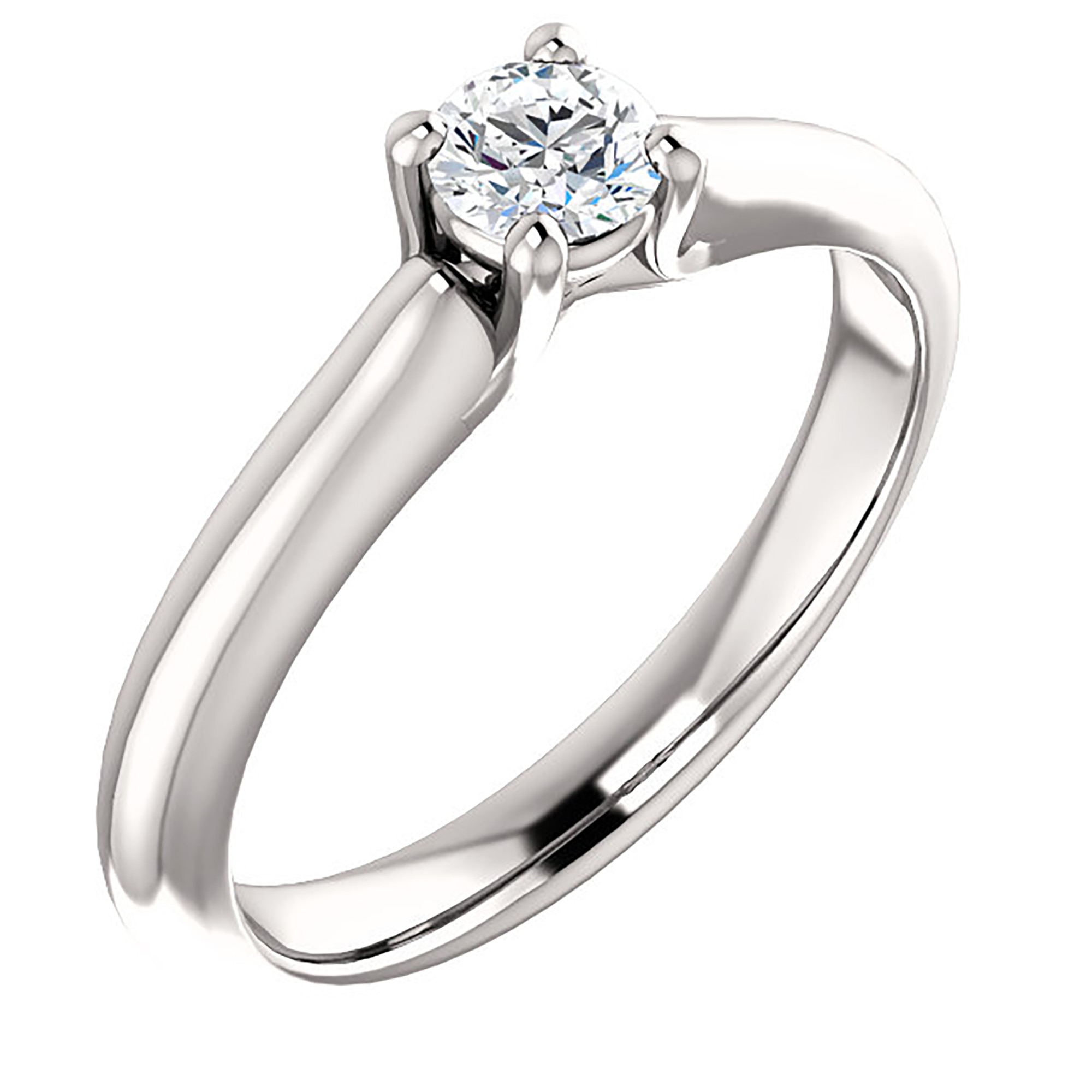 Inel de logodna, Valmand, model i71643, din Aur Alb cu Diamant incolor 0.25ct