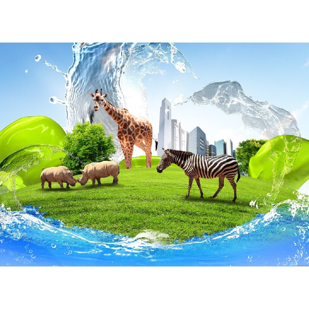 Tablou canvas Invazia animalelor (45 x 30 cm)