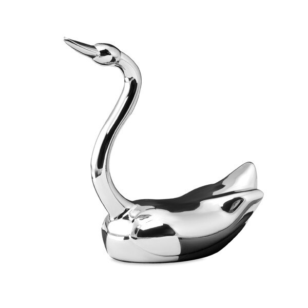 Suport bijuterii - Lebada, silver, 3,5 x 7 x 7 cm