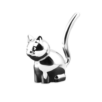 Suport bijuterii - Pisica, silver, 3,5 x 7 x 7 cm Suport bijuterii - Pisica, silver, 3,5 x 7 x 7 cm