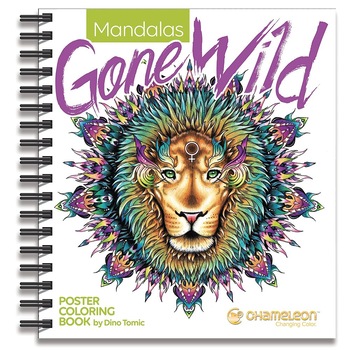 Carte de colorat CHAMELEON Mandalas Gone Wild Carte de colorat CHAMELEON Mandalas Gone Wild