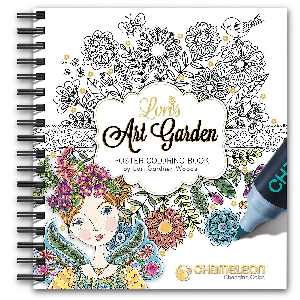 Carte de colorat CHAMELEON Lori's Art Garden