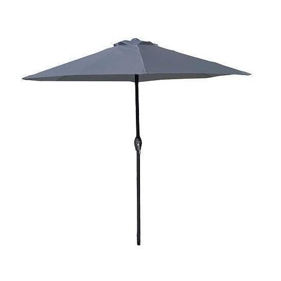 Umbrela plaja, cu manivela, gri antracit, 230 cm, Zoe