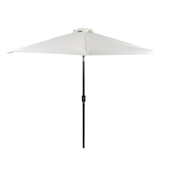 Umbrela de soare cu pol din otel, vidaXL, Tesatura, 3 m, Alb Umbrela de soare cu pol din otel, vidaXL, Tesatura, 3 m, Alb