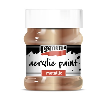 Vopsea acrilica metalizata pe baza de apa Pentart - aur antic, 230 ml Vopsea acrilica metalizata pe baza de apa Pentart - aur antic, 230 ml