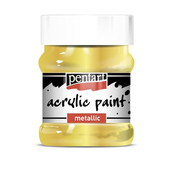 Vopsea acrilica metalizata pe baza de apa Pentart - aur baroc, 230 ml Vopsea acrilica metalizata pe baza de apa Pentart - aur baroc, 230 ml