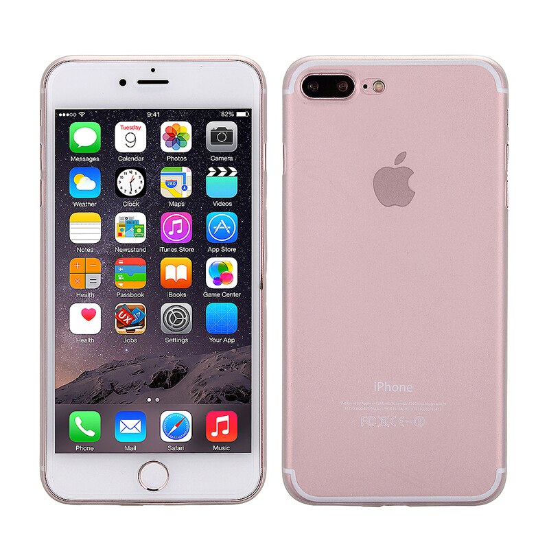Husa de protectie pentru iPhone 7 Plus, protectie spate, capac de protectie, bumper, Alb-transparent, BBL869