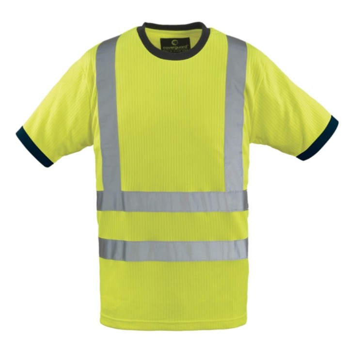 Тениска HV с къс ръкав Coverguard 7YATYXXXL, жълт, Рaзмер XXXL