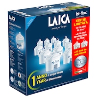 Pachet 10 cartuse filtrante Laica Bi-flux + 2 cartuse Magnesium Active