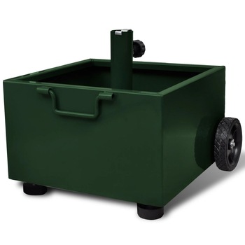 Suport umbrela pentru exterior tip ghiveci plante,vidaXL, Metal, 45 x 45 x 26 cm, Verde Suport umbrela pentru exterior tip ghiveci plante,vidaXL, Metal, 45 x 45 x 26 cm, Verde