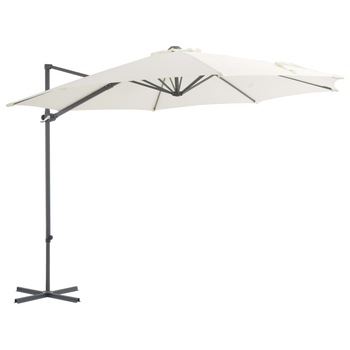 Umbrela de gradina, vidaXL, Otel, 3 x 2,55 m, Bej Umbrela de gradina, vidaXL, Otel, 3 x 2,55 m, Bej