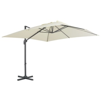 Umbrela de gradina, vidaXL, Aluminiu, 3 x 3 m, Bej Umbrela de gradina, vidaXL, Aluminiu, 3 x 3 m, Bej
