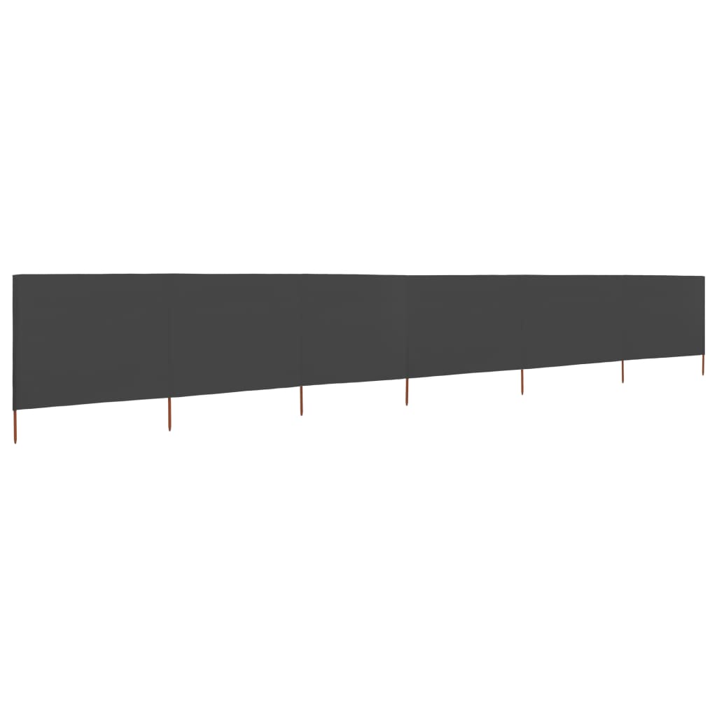 Paravan antivant lateral, vidaXL, 800x80 cm, Gri inchis
