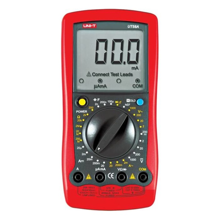 Мултицет UNIT със зумер UT-58A VAC/VDC | AAC/ADC | OHM | F