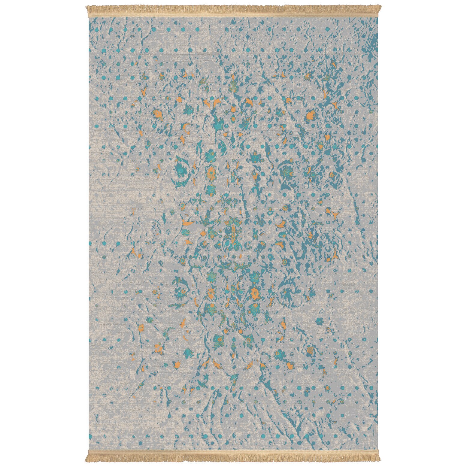 Covor Colaris, Persan , 100394, Dimensiune 0.5X0.8, 1.7milioane nod/mp, Matase Artificiala ,Gri , Design Modern, Antialergic