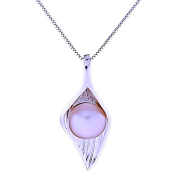 Colier din Argint 925 cu Perla Naturala, Aurora Purple Colier din Argint 925 cu Perla Naturala, Aurora Purple