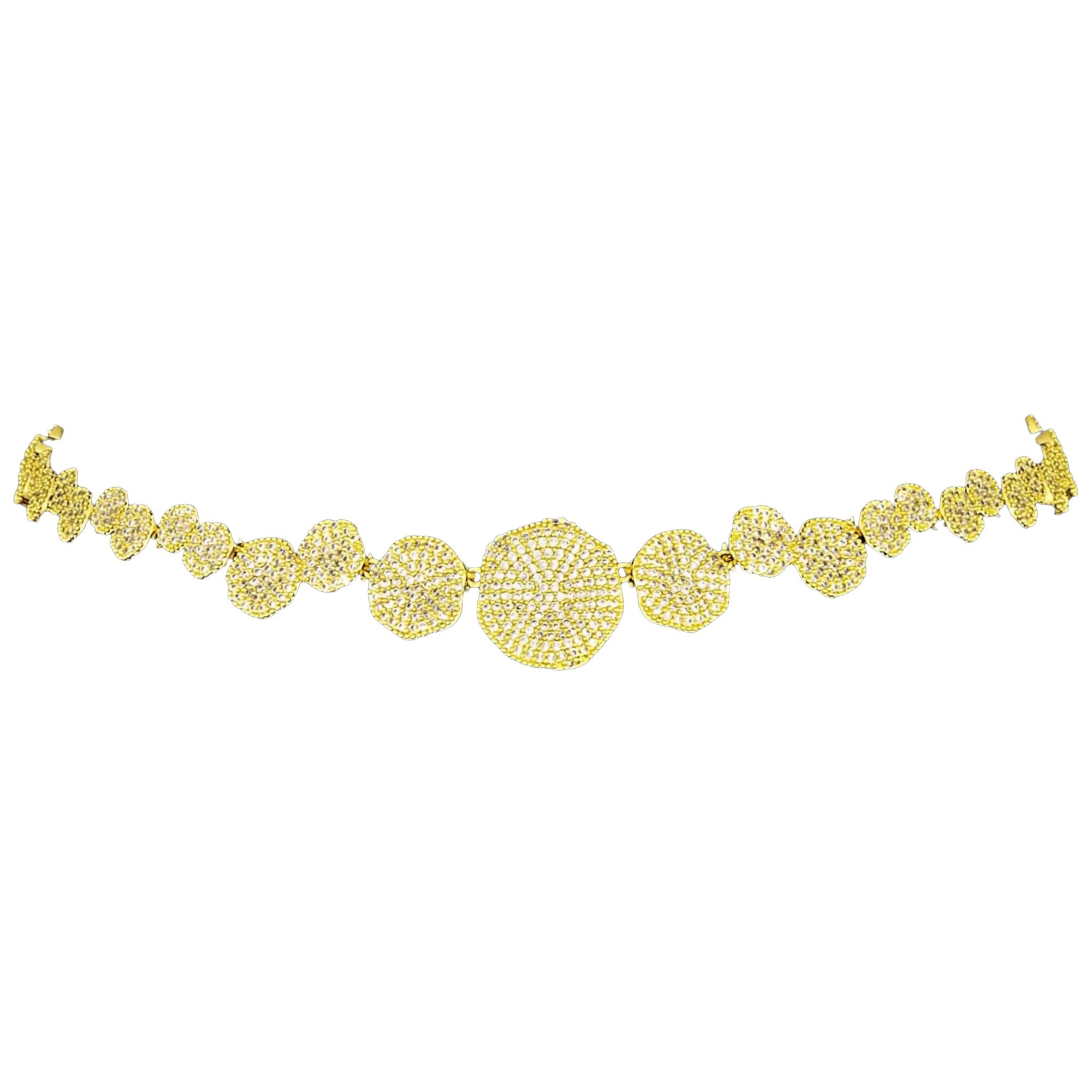 Colier placat cu Aur 18K si Diamante, Anastasia Gold