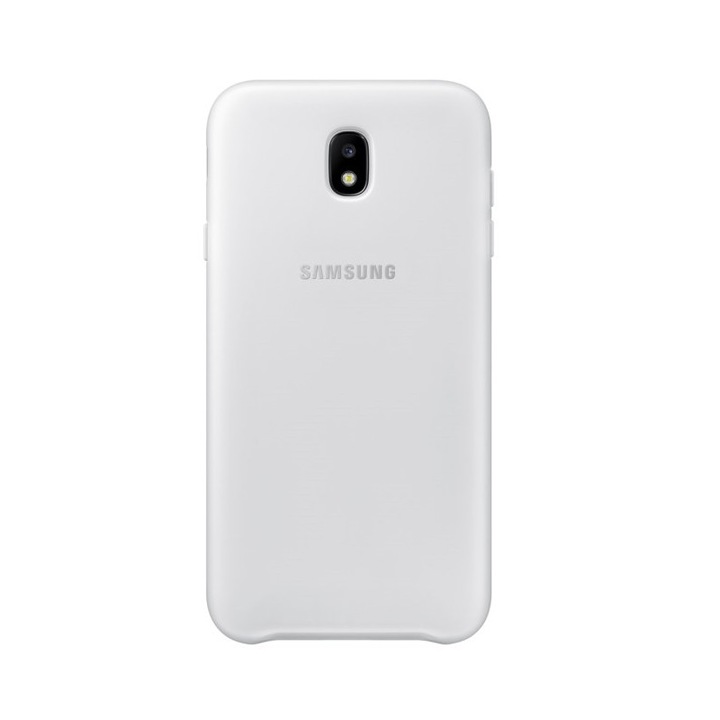 Защитен гръб SAMSUNG за Galaxy J3 2017 (J330), Пластмаса Dual Layer Бял