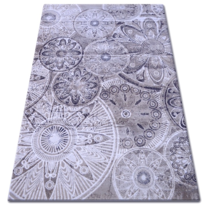Dywany Łuszczów Akril florya szőnyeg 0242 bézs barna, 80x150 cm