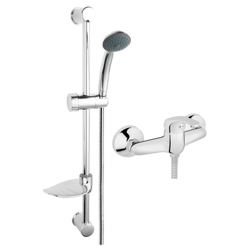 Set 2in1 Coloana de dus NEMO fixa si mobila cm 60, baterie dus perete Ferro Set 2in1 Coloana de dus NEMO fixa si mobila cm 60, baterie dus perete Ferro