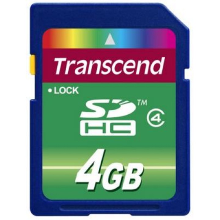 Card de memorie Transcend TS4GSDHC4, SDHC, 4GB, Clasa 4