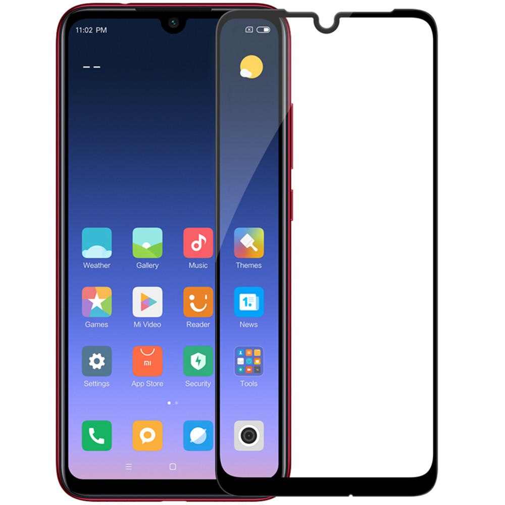 Folie ecran, PhonePlusBG, Sticla, Pentru Xiaomi Redmi Note 7, Negru