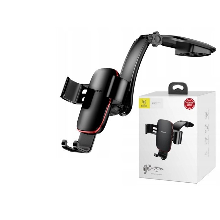 Suport telefon Baseus SUYL-F01 Gravity Holder, Negru/Rosu