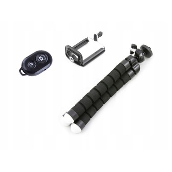 Set selfie-stick 3in1 XREC, Trepied/Suport pentru telefon cu latimea 52-87 mm/Telecomanda wireless, Negru Set selfie-stick 3in1 XREC, Trepied/Suport pentru telefon cu latimea 52-87 mm/Telecomanda wireless, Negru