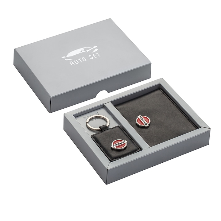 Комплект Димс-92, Ключодържател + калъф за документи, AS010,С лого Nissan