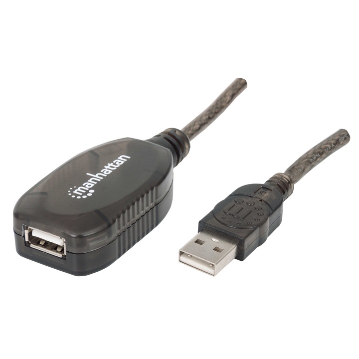 USB 2.0 kábel Manhattan 150958 Aktiv USB A / USB AM / F 20m hosszabbító kábel