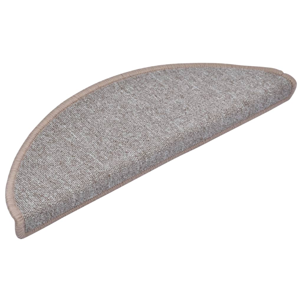 Set covorase de scari, 15 buc, maro deschis, 65 x 24 x 4 cm 133886