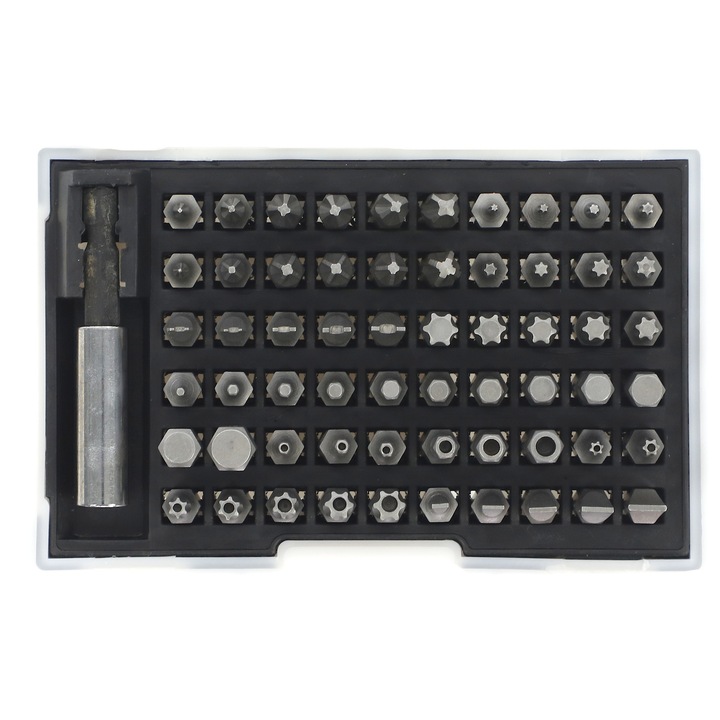 Set biti cu adaptor magnetic, 61 buc., MTX