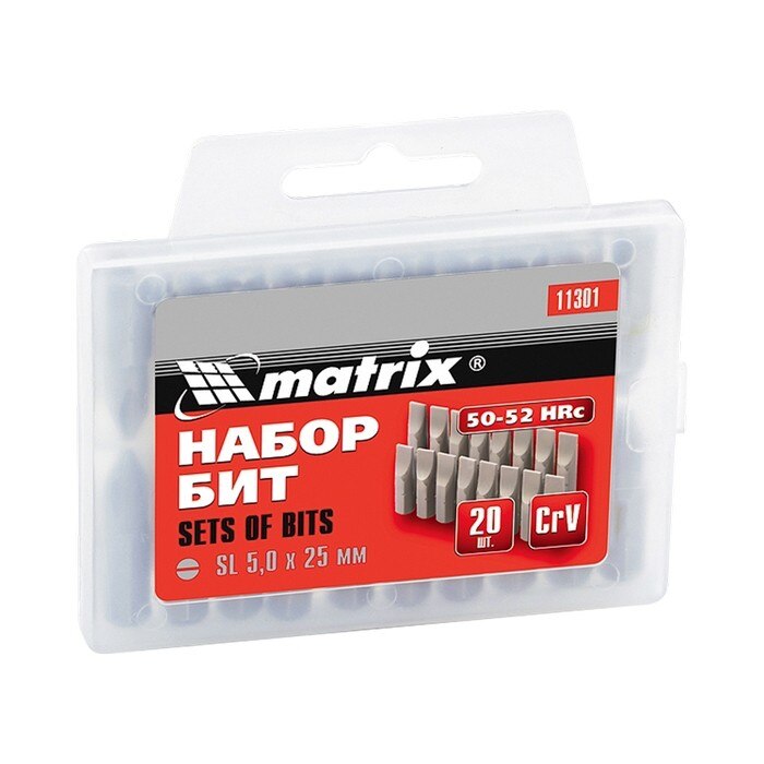 Set biti SL5, 0 x 25 mm, 20 buc, in cutie de plastic., MTX