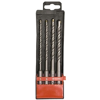 Set burghie de beton, 5-6-8-10x160mm, 4 buc., SDS PLUS, cutie de plastic, MTX Set burghie de beton, 5-6-8-10x160mm, 4 buc., SDS PLUS, cutie de plastic, MTX