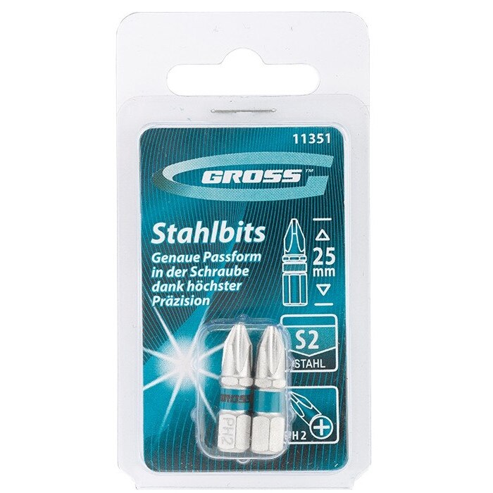 Set Biti РН2 х 25 mm, 2 buc., GROSS