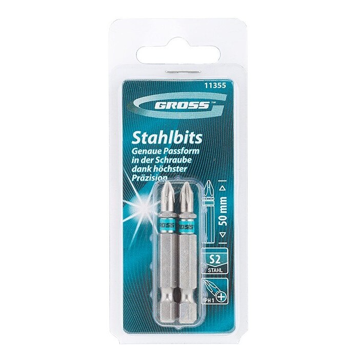 Set Biti РН1 х 50 mm, 2 buc., GROSS